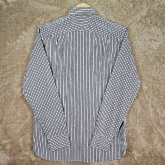 Ted Baker Archive Dress Shirt Blue White Striped Long Sleeve Men's Size 16.5 - Picture 3 of 10